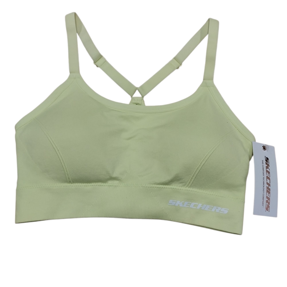 Skechers Yellow Sports Bra with Racerback Design New - size  M